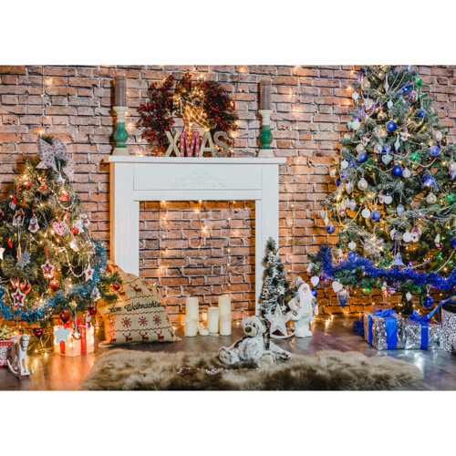 2.1x1.5m/7x5ft Christmas Backdrop W-192 Red Polyester 2