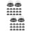 100Pièces Boîtes Dessert Noir PP Pet Couvercle Pour Gâteaux Mini 8