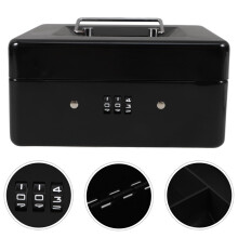 Small Safe Box For Money With Combination Lock Portable Metal Money Organizer With Removable Tray Lockable Storage Box For Cash