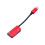 2Pcs Compact Red Type C to 3.5mm Audio Adapter with Charging for Phone 2