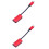2Pcs Compact Red Type C to 3.5mm Audio Adapter with Charging for Phone 5
