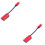 2Pcs Compact Red Type C to 3.5mm Audio Adapter with Charging for Phone 6