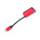 2Pcs Compact Red Type C to 3.5mm Audio Adapter with Charging for Phone 9
