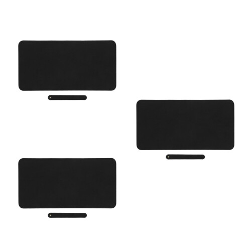 3Stk Flexible Mauspad Matte Leder Schwarz Robust Pflegeleicht 2