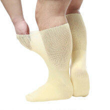 (LXL, Beige color) 5 Pairs Diabetic Socks Seamless Toe for Swollen Feet Loose Fit Top Extra Wide Moisture Wicking for Men and Women Gray 1SM