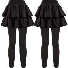 Girls School Uniform Pants Leggings with Skirts Stretch Warm Jegging 4-12 Years
