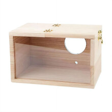 Vogelhuisje voor huisdieren, nestkast voor parkieten, houten broedkast voor dwergpapegaaien en grasparkieten.