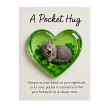 Cat Memorial Pocket Hug Keepsake with Inspirational Cards