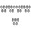 25Pcs Touch Screen Stylus Tips Replacement Silver Mesh Fiber Pen Nibs 3