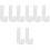 4Sets White Iron Ladder Hook Accessories for Bunk Fixing 4