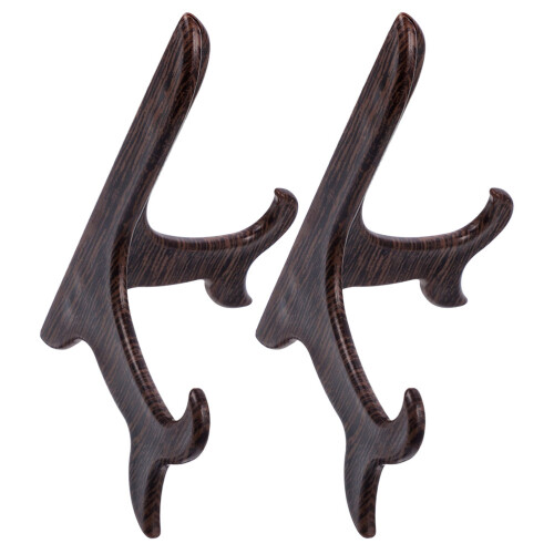 6Pcs Brown Resin Desktop Dish Holder Tea Cake Storage Display Stand 2