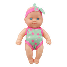 Soothing Simulation Baby Doll with Removable Swimsuit, Poseable Joints, Bath/Pool/Beach Toy, Safe Plastic – Compatible with Kids Role Play