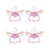 4Pièces Accessoires Bébé Tétine Silicone Rose Simple Résistante 5