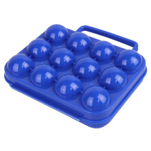 Portable Folding Egg Container Holder, Shockproof Plastic Egg Box with Handle – Compatible with Standard Eggs