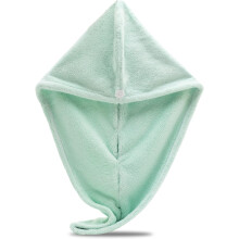 Microfiber Hair Towel Wrap, Hair Turban Towel Super Absorbent Twist Turban Dry Hair Caps with Buttons Bath Loop Fasten Salon Dry Hair Hat