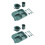 2Ensembles Kit Assiettes Compartimentées Bébé Vert PP 5