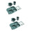 2Ensembles Kit Assiettes Compartimentées Bébé Vert PP 6