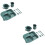 2Ensembles Kit Assiettes Compartimentées Bébé Vert PP 7