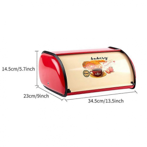 Metal Bread Box Roll Top Metal Bread Bin Bread Storage Bread Holder Bread Container Keeper Organizer for Kitchen Counter 1