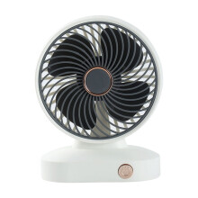 Portable USB Rechargeable Small Desk Fan, 3 Speeds, Quiet & Strong Wind, Adjustable for Home/Office/Travel – Gray, compatible with USB power sources