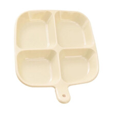 Plastic 4-Compartment Portion Control Plate, Microwave & Dishwasher Safe, Compatible with Bariatric & Healthy Eating