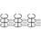 30Pcs Black Alloy Book Binder Rings Convenient Three-Hole File Rings 5