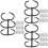 30Pcs Black Alloy Book Binder Rings Convenient Three-Hole File Rings 7