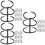 30Pcs Black Alloy Book Binder Rings Convenient Three-Hole File Rings 8