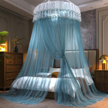 Ceiling-Mounted Foldable Mosquito Net – No-Installation Princess Canopy, Encrypted Mesh for Bedroom Privacy & Bug Protection, Fits Twin to Queen