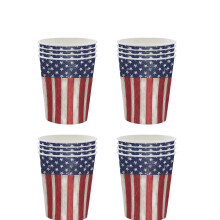 4th of July Patriotic Disposable Paper Red White and Blue American Flag Napkins for Veterans Day Election Independence Day Decoration