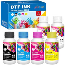 DTF Ink 5113/DX5/DX7/XP600/I3200/4720/TX800/ET-8550/L1000/L1800/L805/R1390/R2400: 500ml White + 250ml BKCMY, Heat Transfer Ink