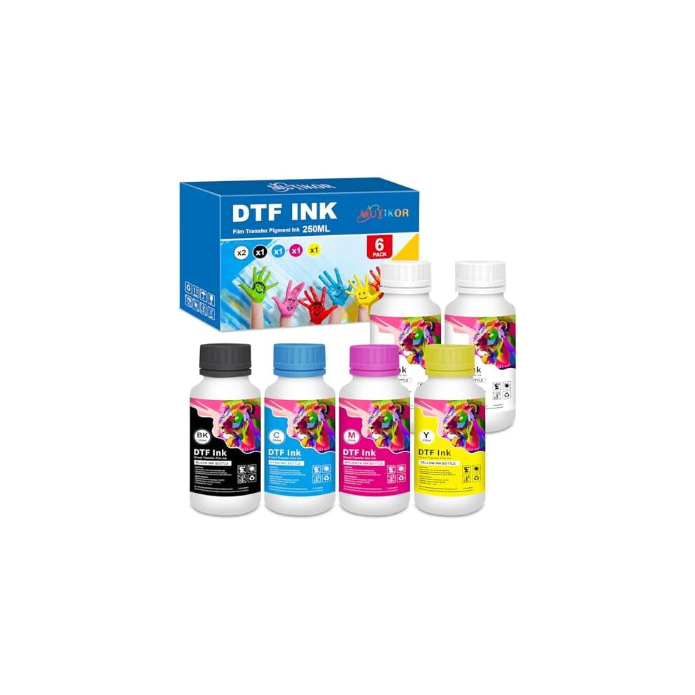 Dtf Ink 5113/Dx5/Dx7/Xp600/I3200/4720/Tx800/Et-8550/L1000/L1800/L805/R1390/R2400: 500Ml + 250Ml Bkcmy, Heat Transfer Ink White 9193271961550
