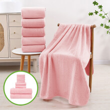 8-Piece Velvet Square Bath Towel Set – Soft, Absorbent, Plain Design for Bathroom & Face, Compatible with Home Use