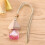 2Pcs Pink Car Hanging Decorations Glass Perfume Diffuser 8