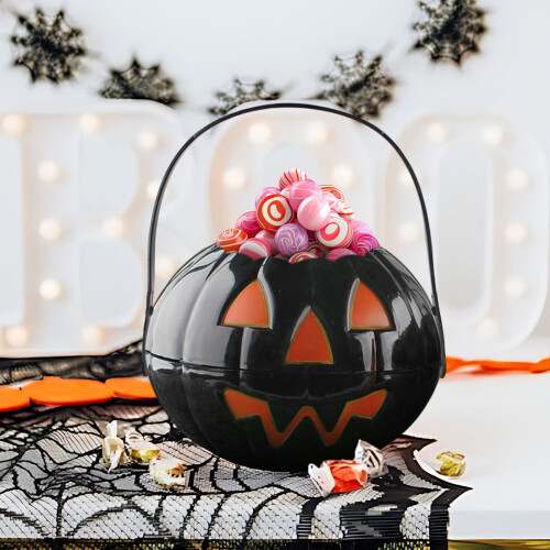 Κουβάς για Halloween με κεράσματα ή κόλπα για παιδιά – Μεγάλος πλαστικός κουβάς
