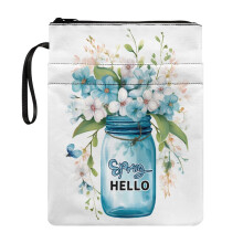 Bibelhülle mit Frühlingsblumenmuster aus Polyesterstoff – das perfekte Geschenk für Bücherliebhaber in der Klasse. Geeignet für Notizbücher,