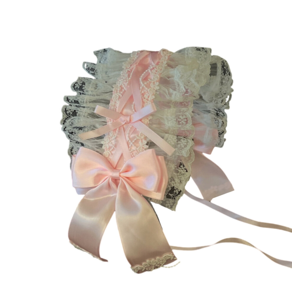 Unisex Women Ruffled Lace Bowknot Headdress Cosplay Hair Accessories For Maid Girls Sweet Headband Sweet Hair Accessories