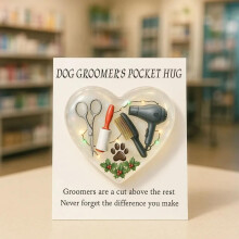 Pet Groomer Thank You Card Portable Keepsake 3.15x2.36 in