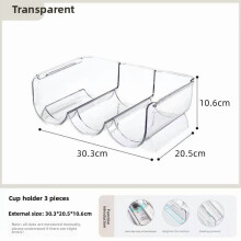 Stackable Cup Holder Organizer for Refrigerator Rotation Wine/Water Bottle Rack Kitchen Pantry Space-Saving Storage Shelf
