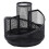 Rotating Pencil Holder Black Metal Mesh 5-Compartment 360 1