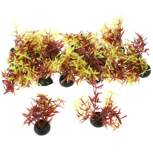 60Pcs Realistic Artificial Fish Aquarium Plants Tank Decor 2