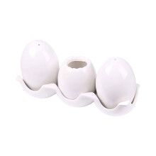 Ceramic Egg-Shaped Seasoning Bottles Set of 3