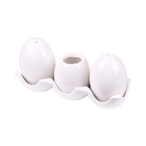 Ceramic Egg-Shaped Seasoning Bottles Set of 3