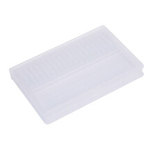 Empty Clear Nail Drill Bits Storage Box Nail Files- Holder Display Grinding for Head Container for Case Manicure Accesso