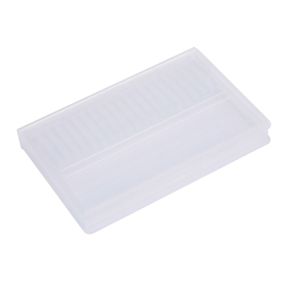 Empty Clear Nail Drill Bits Storage Box Nail Files- Holder Display Grinding for Head Container for Case Manicure Accesso