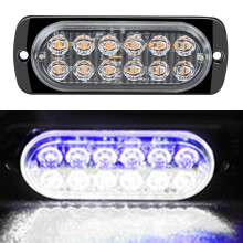 12 diod LED Stroboskopowe światło boczne Migające światło stroboskopowe Lampa samochodowa ciężarowa Sygnalizacja świetlna