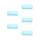 5Pcs Stackable Blue Plastic Pencil Organizer with Snap Closure 3