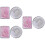 6Pcs Stylish Portable Pocket Mirrors Foldable Double-Sided Makeup 7