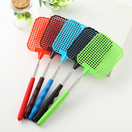 Telescopic Extendable Fly Swatter Prevent Pest Mosquito Tool Plastic
