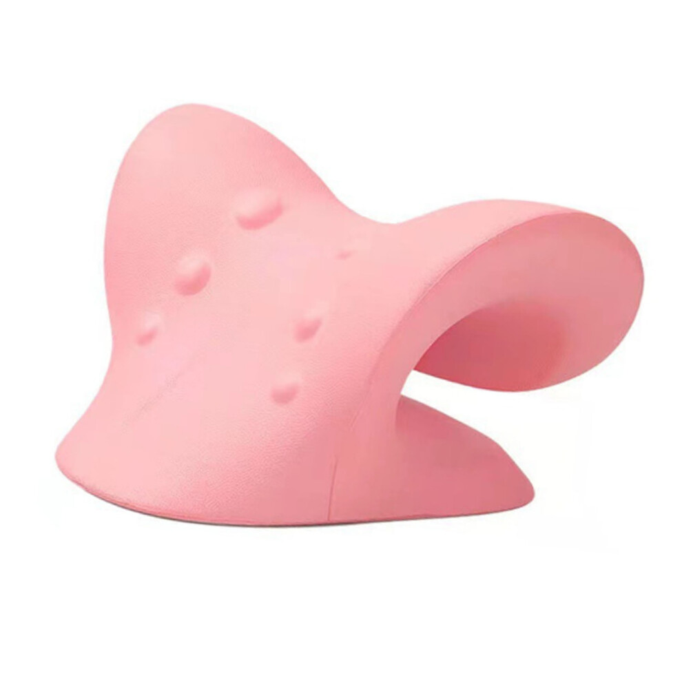 Pink Cervical Spine Massage Pillow, Memory Foam Neck & Shoulder Relaxer